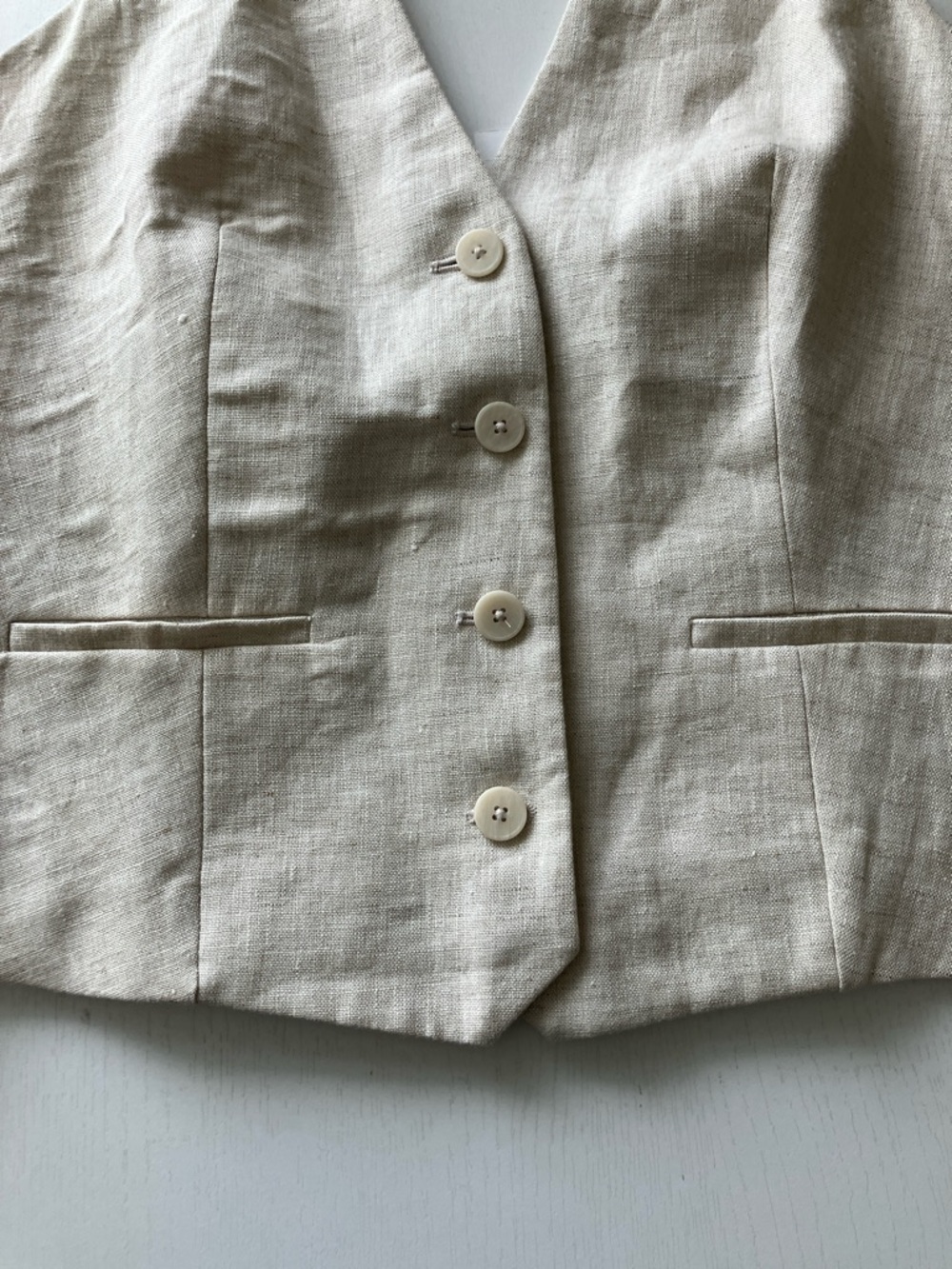Mango Boreli Linen Halter Vest (Size Medium) - Picture 5 of 12